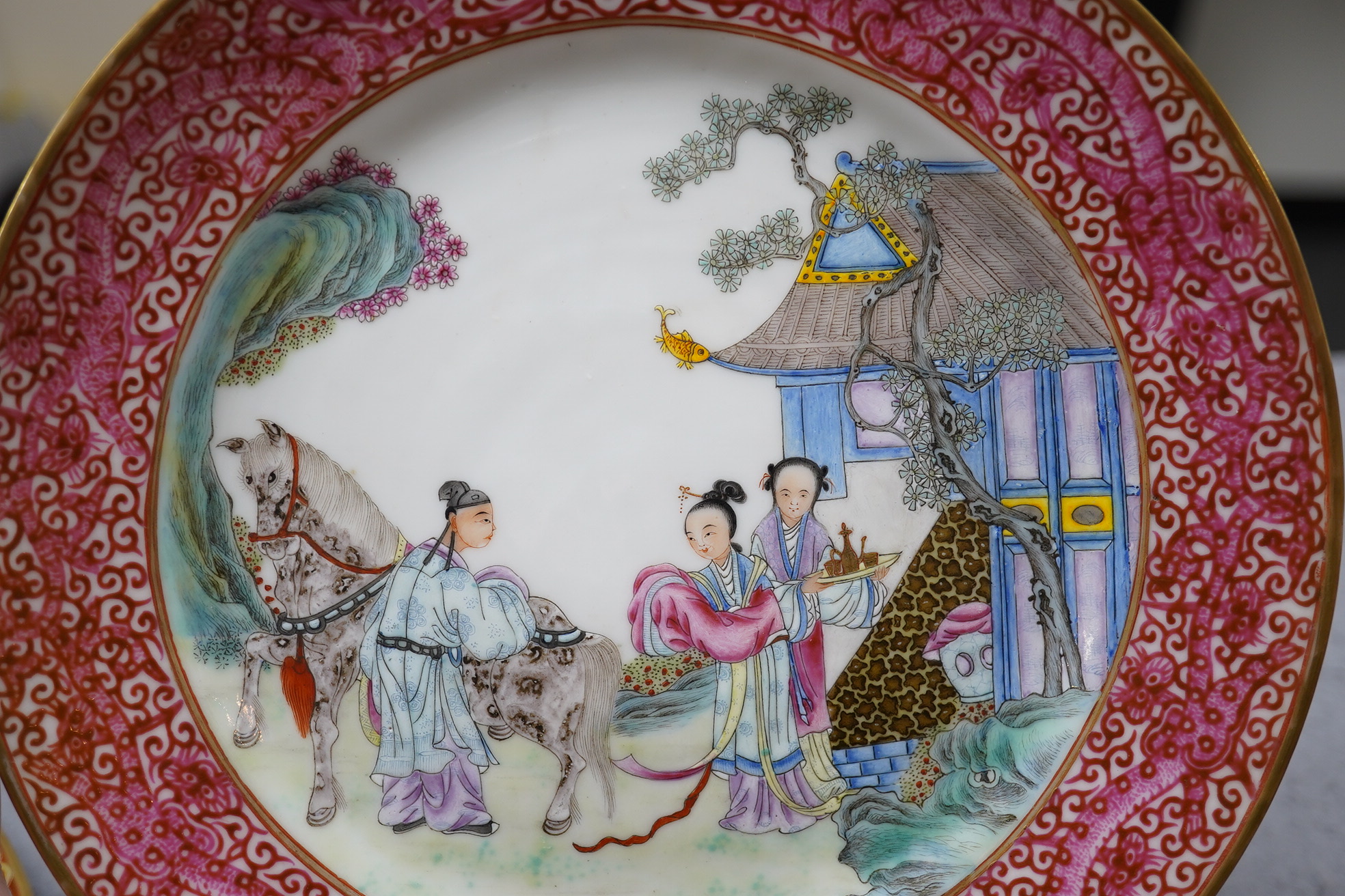 Two fine Chinese famille rose plates, Republic period